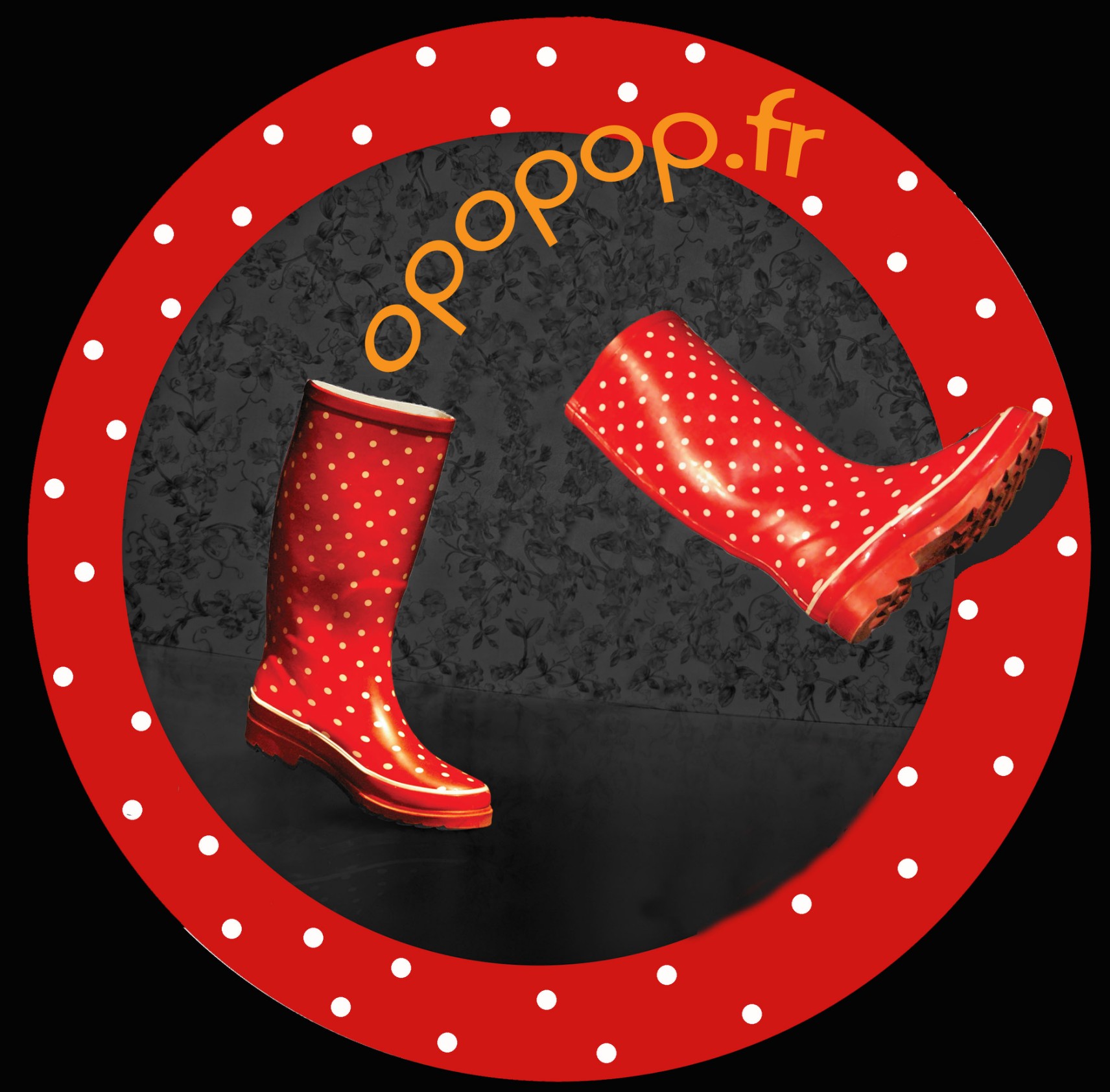 Red boots with white polka dots that walk by themselves show Rosie Rose young audience juggling